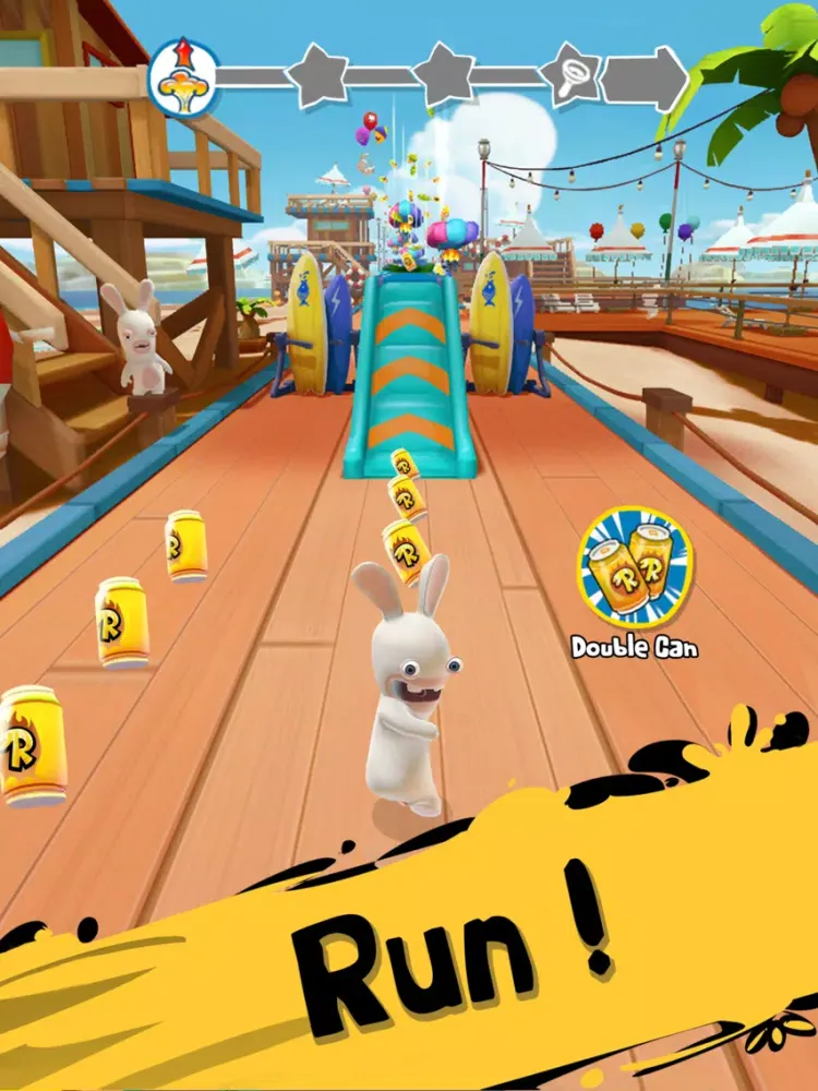 Tangkapan skrin Rabbids Crazy Rush iPad 