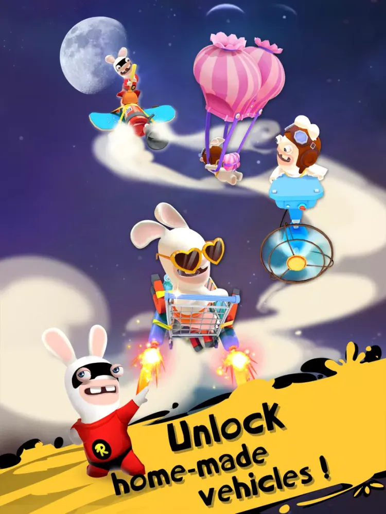 Tangkapan skrin Rabbids Crazy Rush iPad 