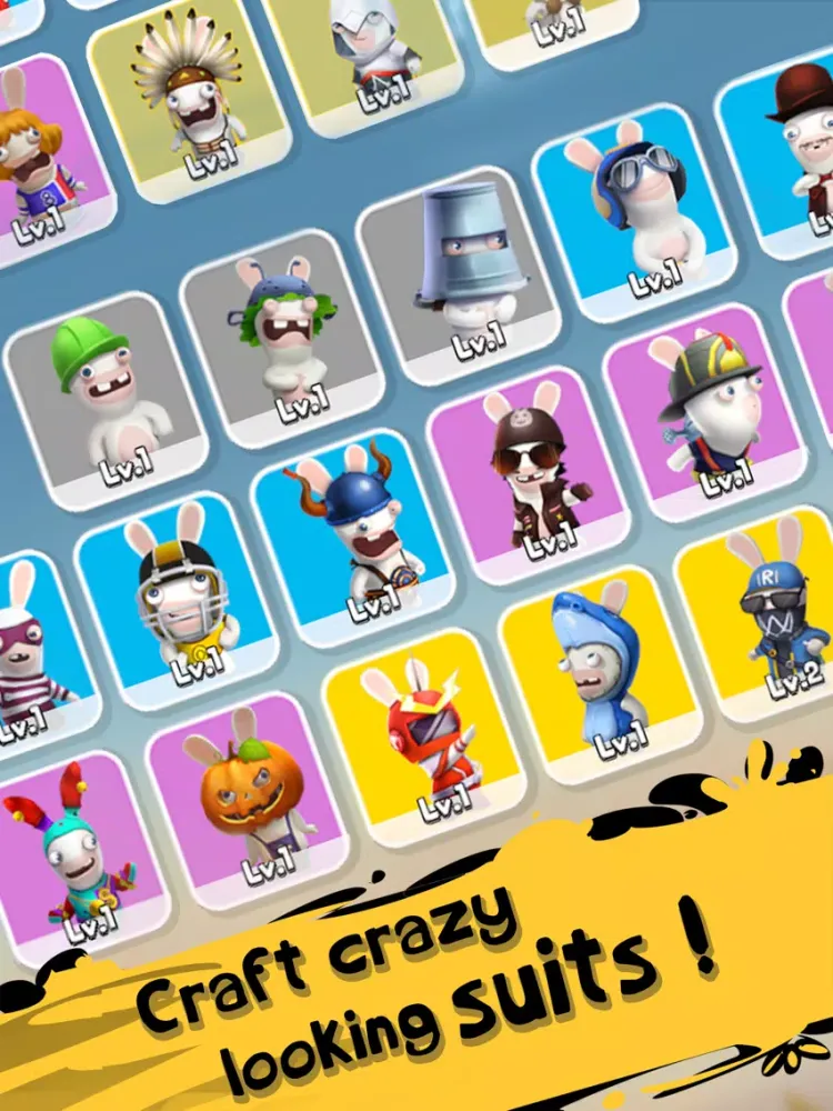Tangkapan skrin Rabbids Crazy Rush iPad 