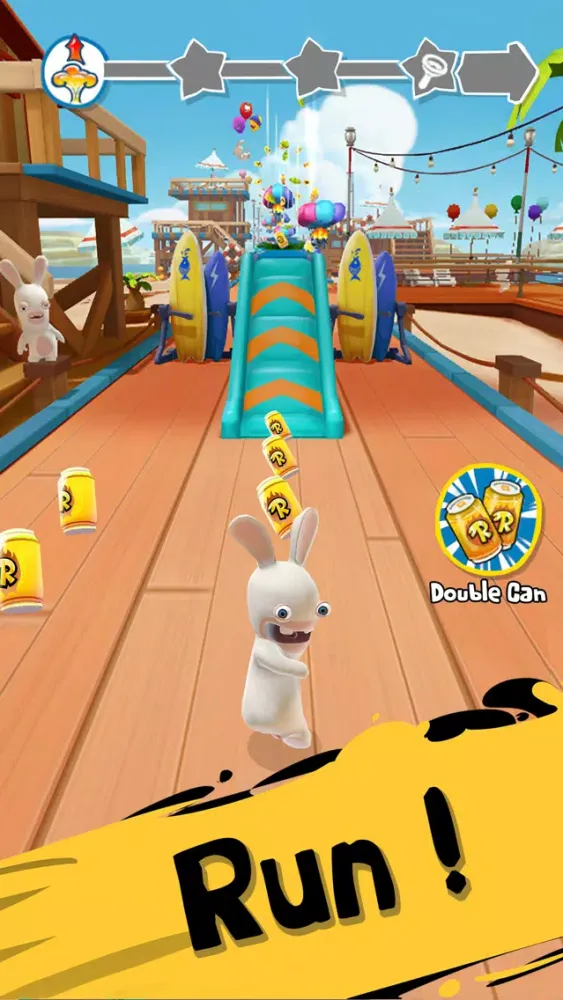Tangkapan skrin Rabbids Crazy Rush