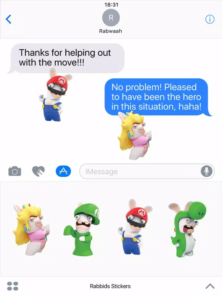 تصاویر Rabbids Stickers iPad 