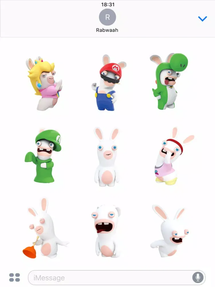 تصاویر Rabbids Stickers iPad 