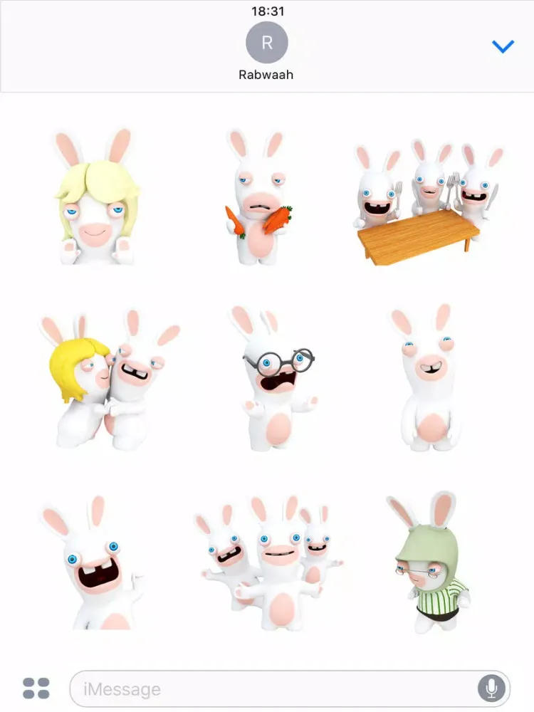 تصاویر Rabbids Stickers iPad 