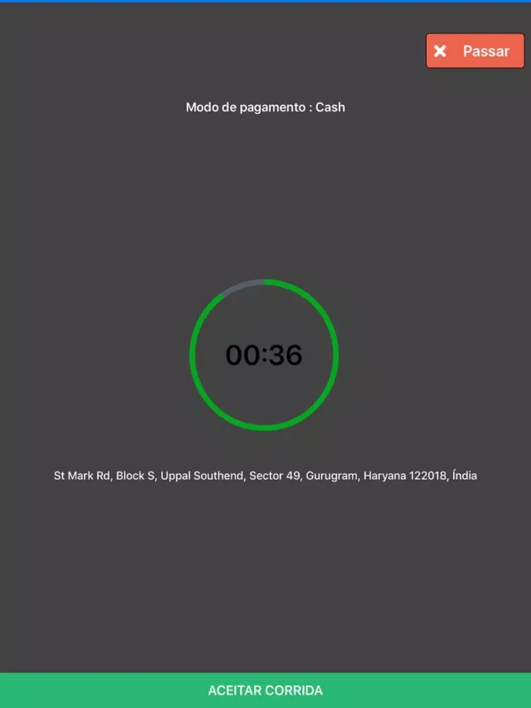 Tangkapan layar Ubiz CarDriver iPad 