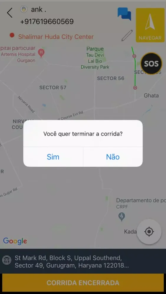 Tangkapan layar Ubiz CarDriver