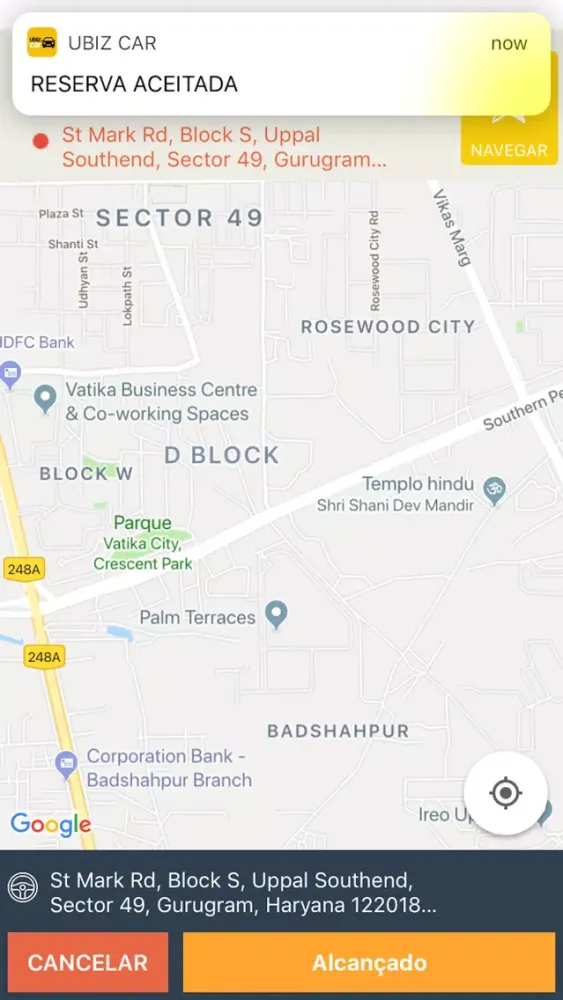 Tangkapan layar Ubiz CarDriver