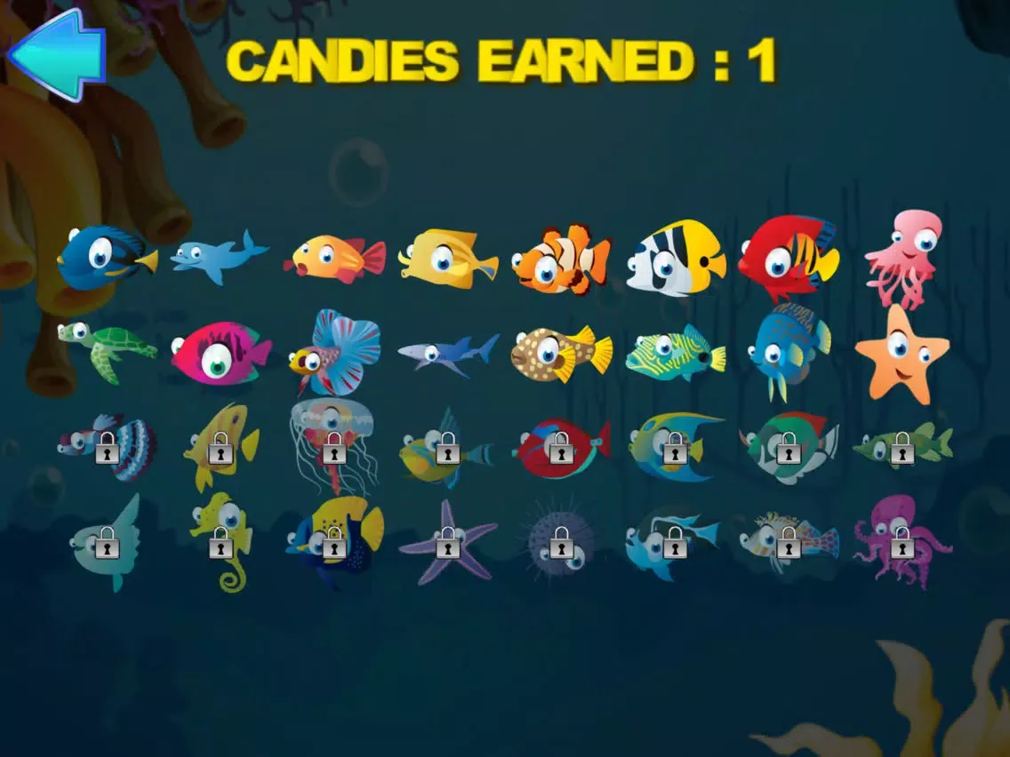 ภาพหน้าจอของ Fellow Fishes 4 Kids iPad 