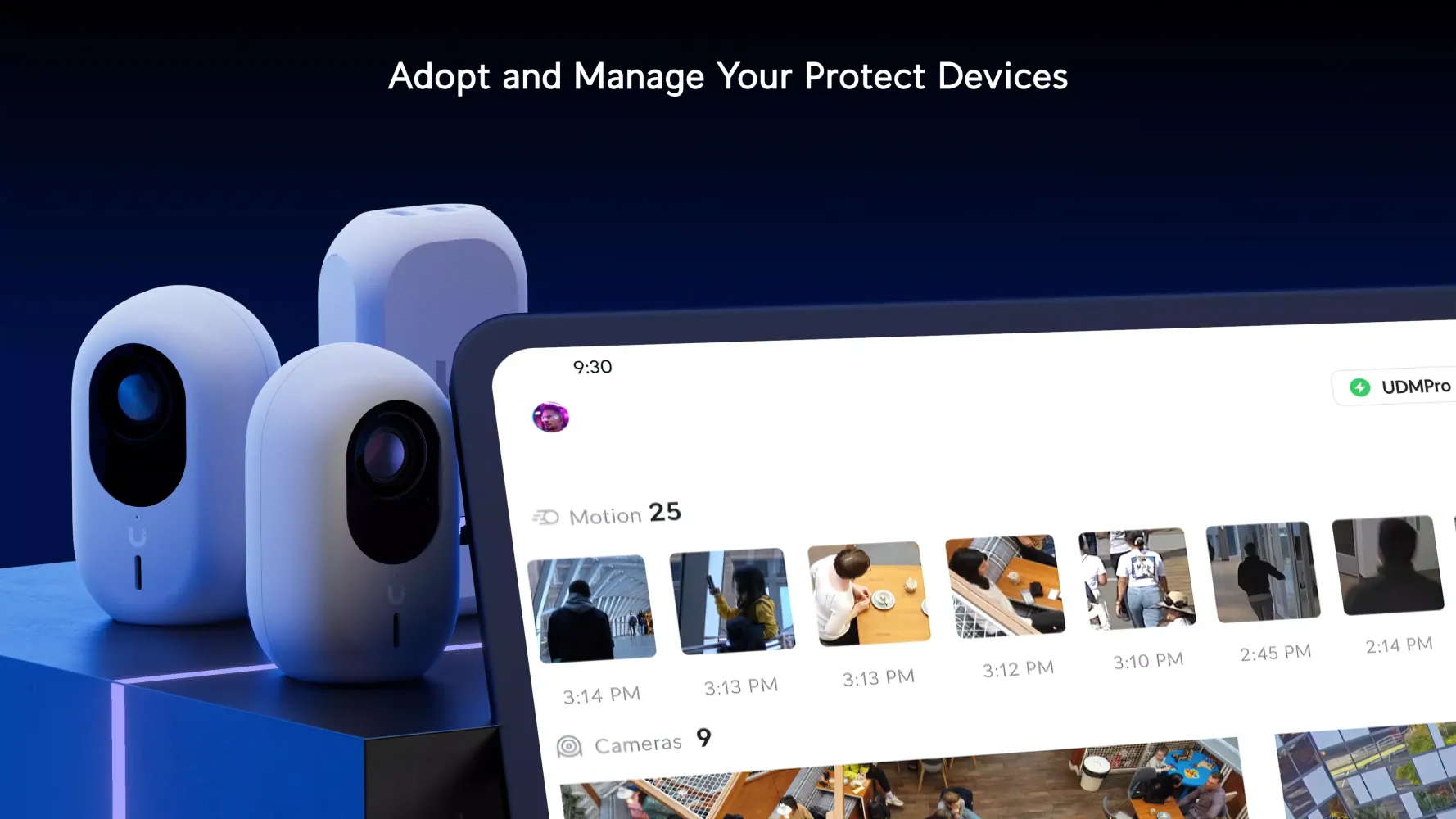 Capturas de pantalla de UniFi Protect