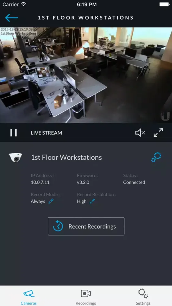 UniFi Video Ekran Görüntüleri