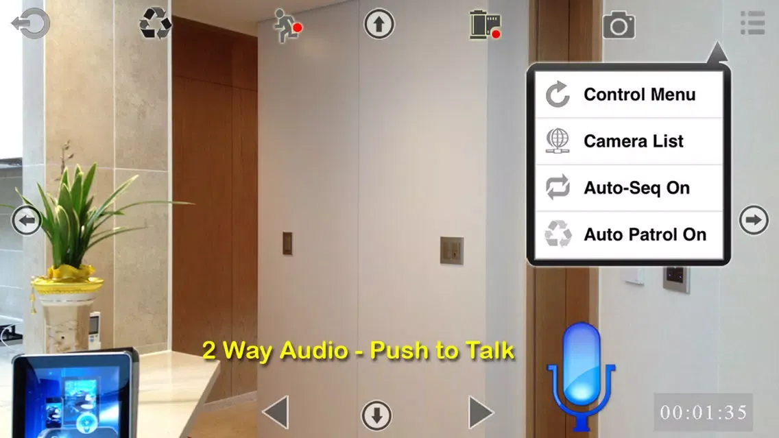 Zrzuty ekranu uTrendnetCam: Audio & Record