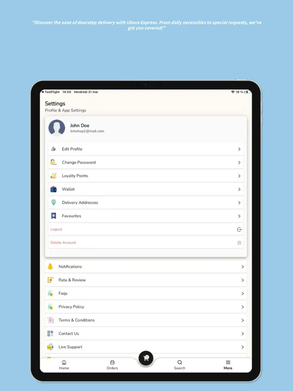 Ubora Express iPad  स्क्रीनशॉट