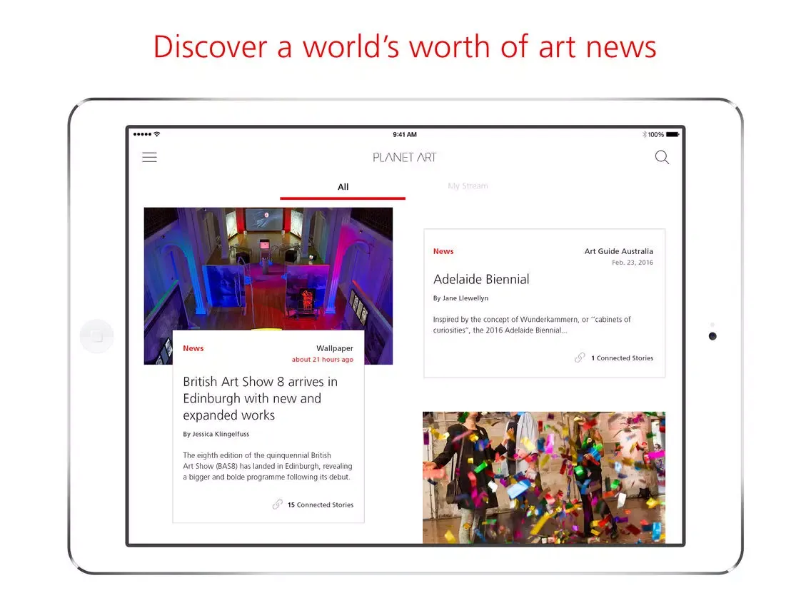 Planet Art - Your source for contemporary art news iPad 應用截圖