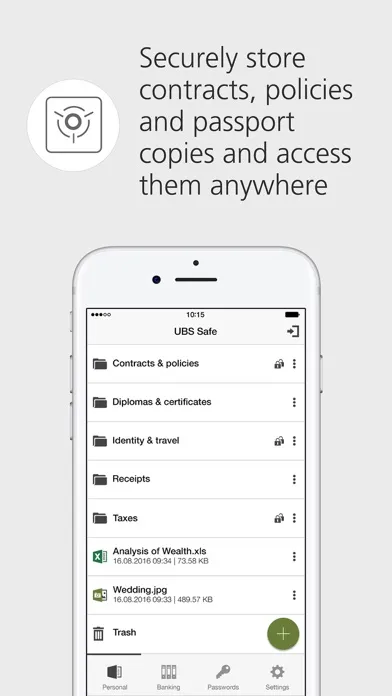 Screenshot di UBS Safe: Digital security