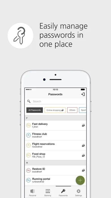 Screenshot di UBS Safe: Digital security