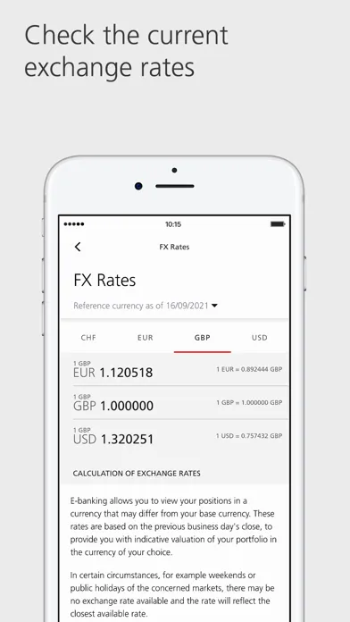 Capturas de pantalla de UBS WMUK: Mobile Banking