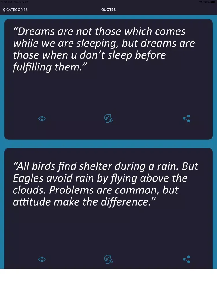 Capturas de pantalla de Dr APJ Abdul Kalam Wisdom iPad 