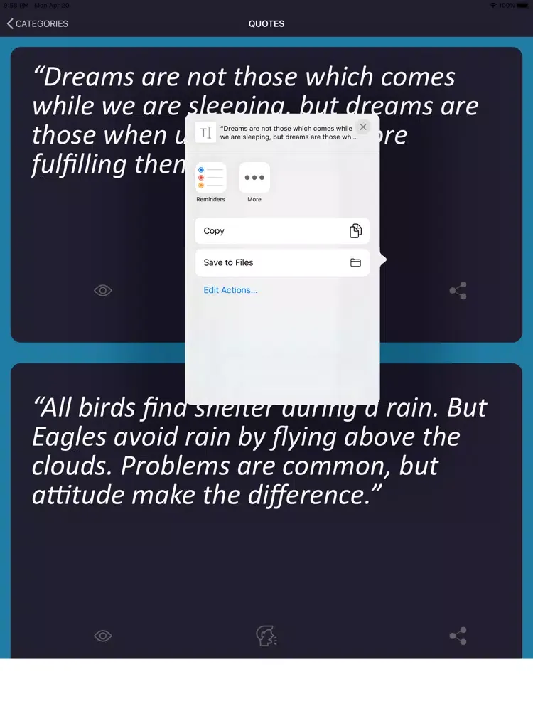 Capturas de pantalla de Dr APJ Abdul Kalam Wisdom iPad 