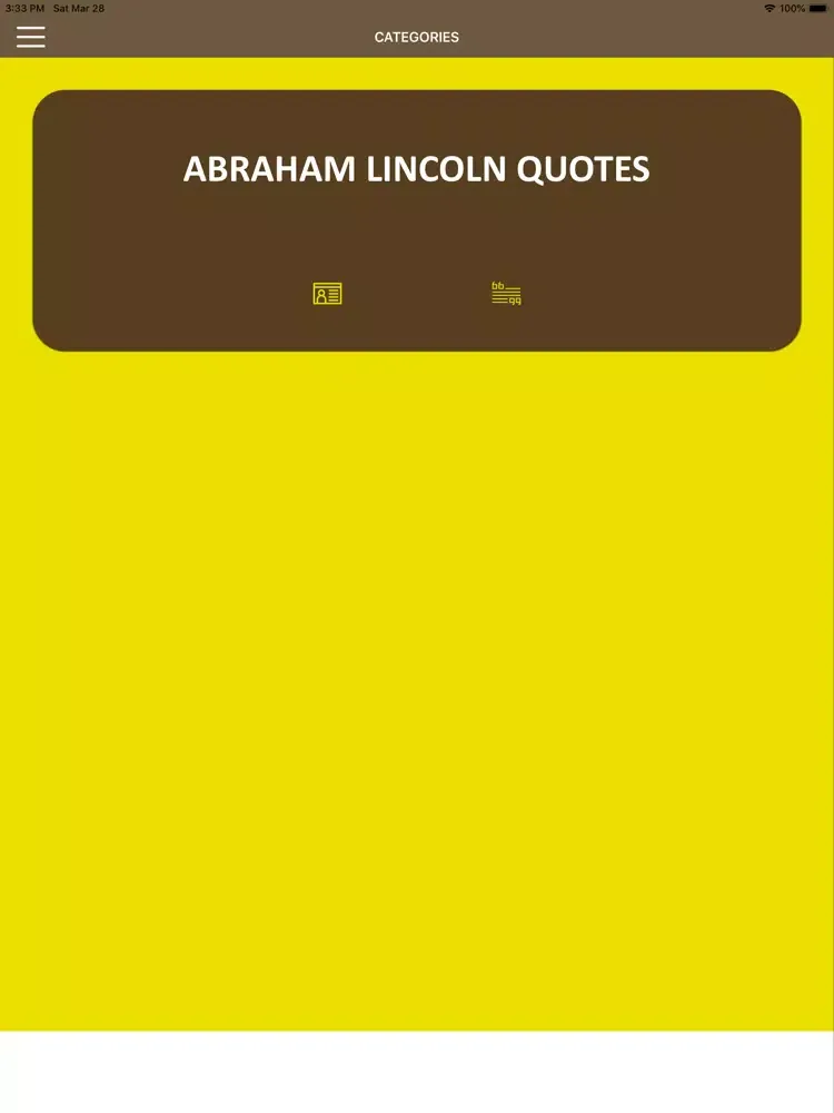 Abraham Lincoln Wisdom iPad  Screenshots