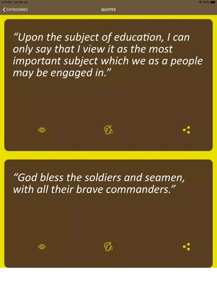 Abraham Lincoln Wisdom iPad  Screenshots