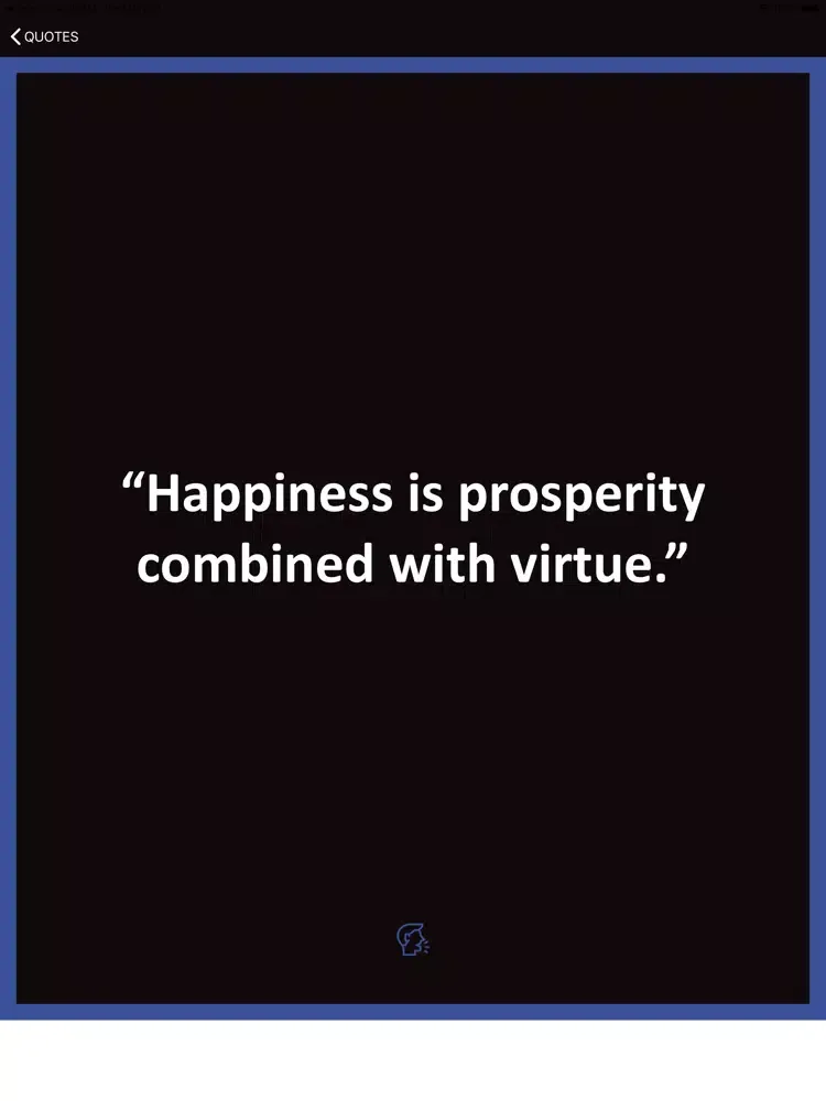 Tangkapan skrin Aristotle Wisdom iPad 