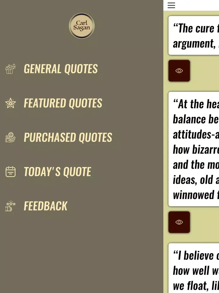 Carl Sagan Wisdom iPad 應用截圖