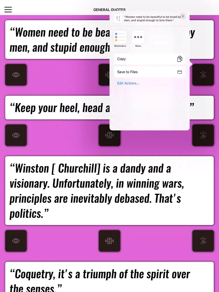 Tangkapan skrin Coco Chanel Wisdom iPad 