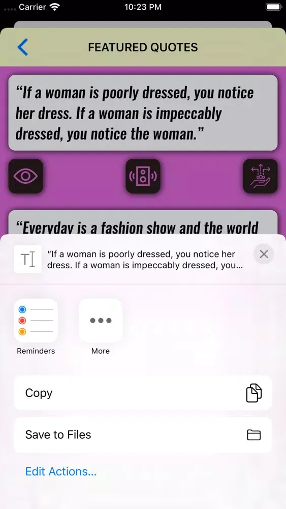 Tangkapan skrin Coco Chanel Wisdom