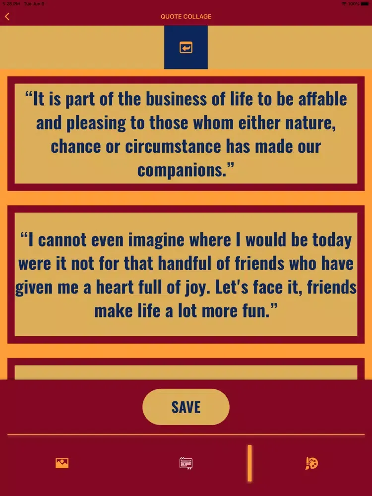Tangkapan layar Wisdom of Friendship Quotes iPad 
