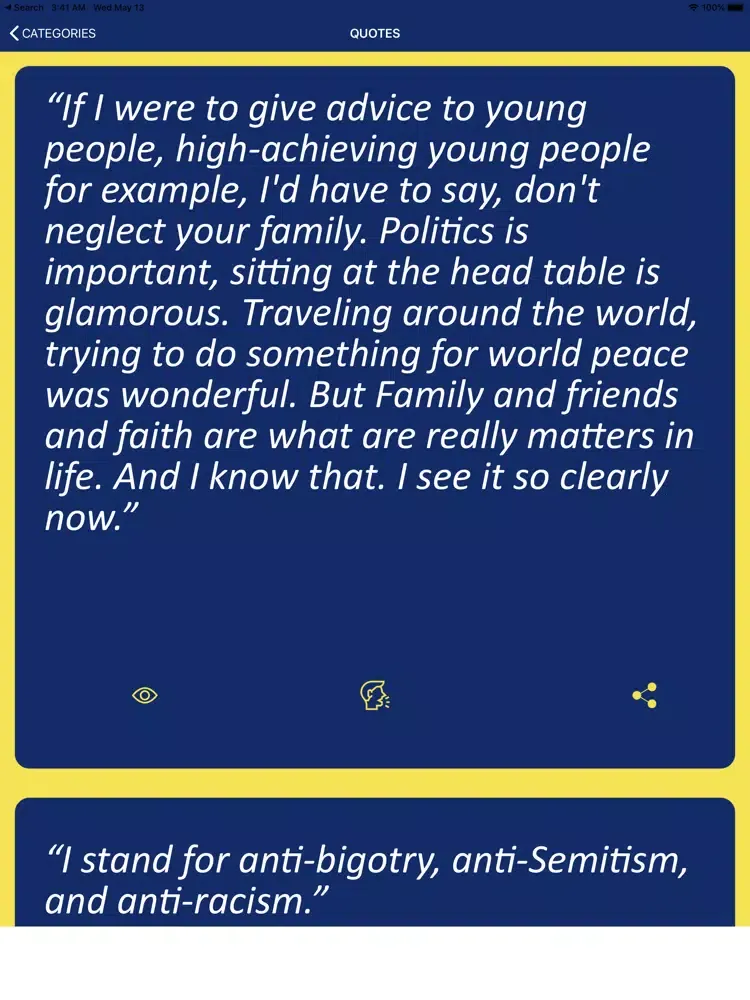 Wisdom of George H W Bush iPad  Screenshots