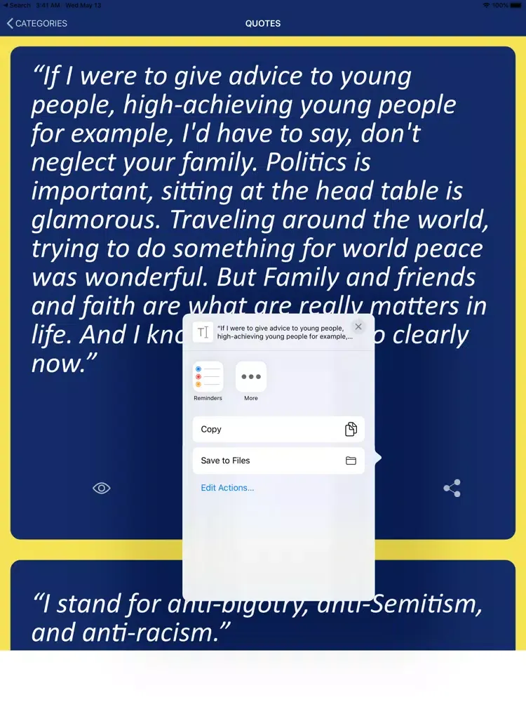 Wisdom of George H W Bush iPad  Screenshots