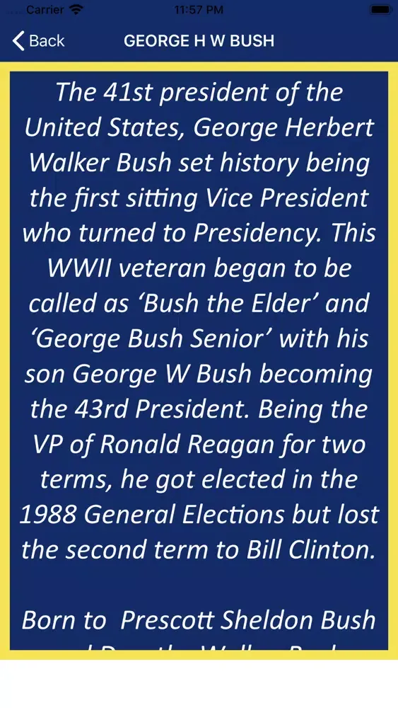 Wisdom of George H W Bush Screenshots