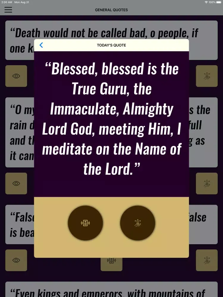 Captures d'écran de Guru Nanak Wisdom iPad 