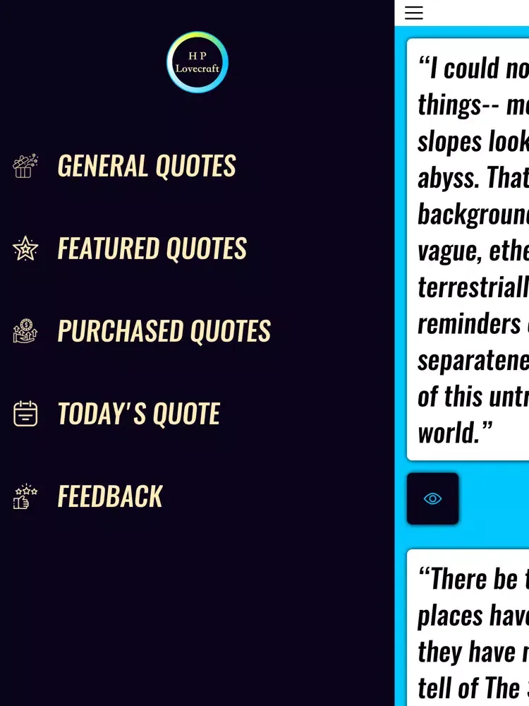 Capturas de pantalla de H P Lovecraft Wisdom iPad 