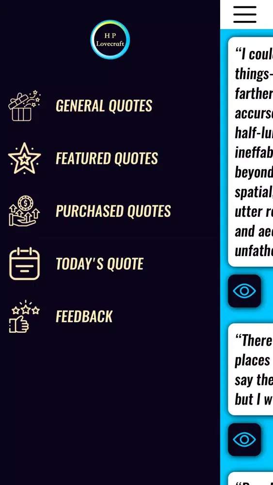 Capturas de pantalla de H P Lovecraft Wisdom