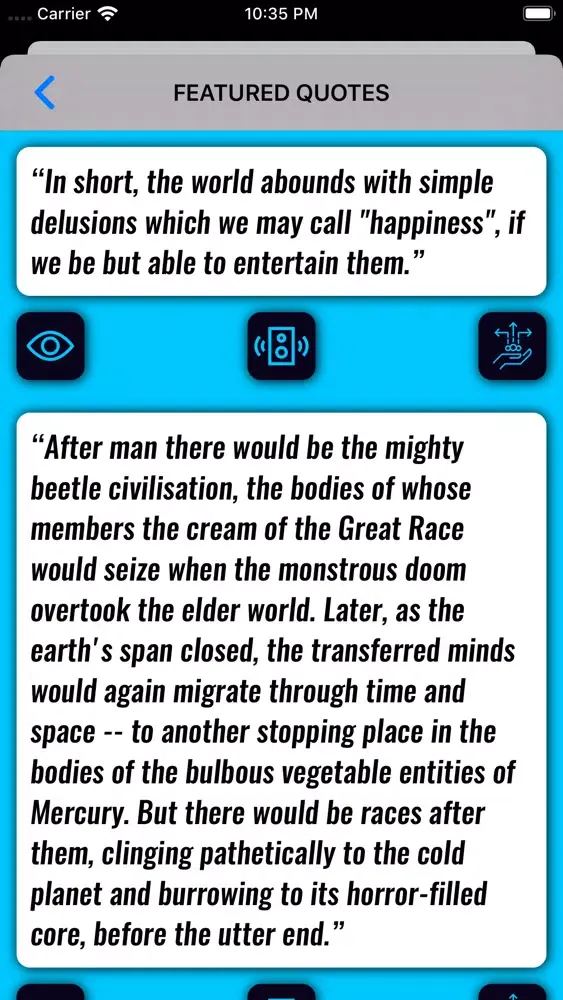 Capturas de pantalla de H P Lovecraft Wisdom