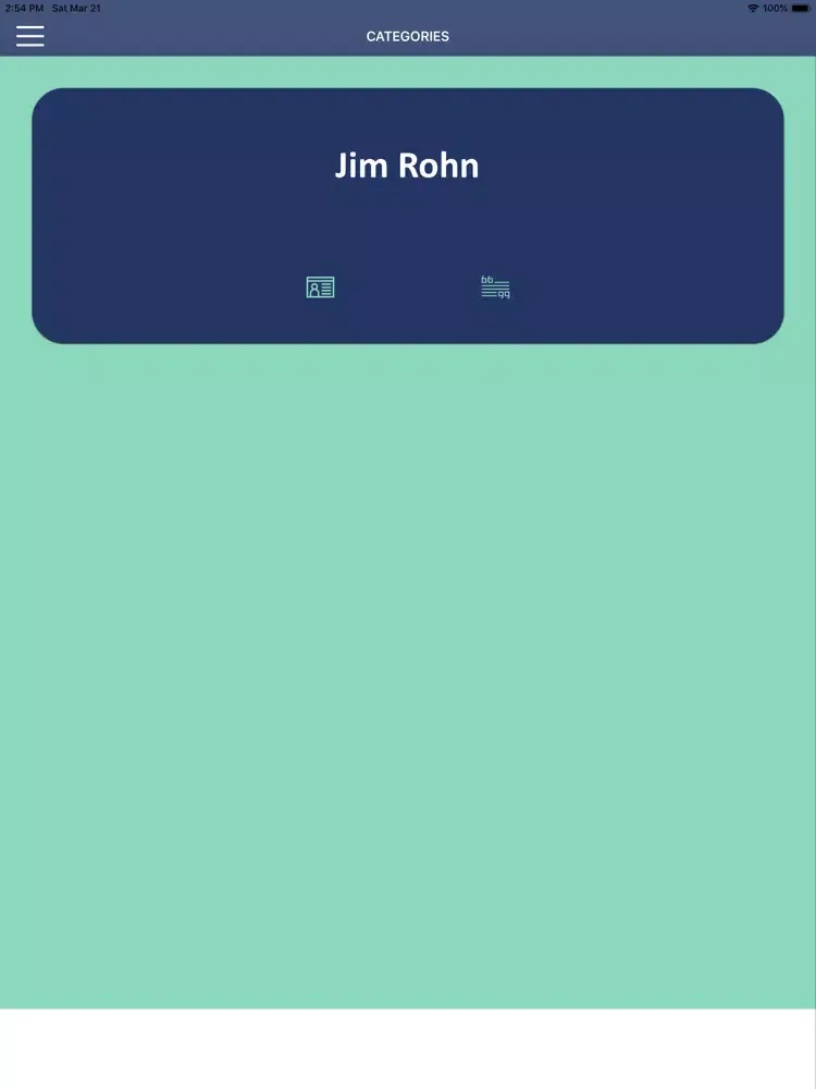 Screenshot di Jim Rohn’s Wisdom iPad 