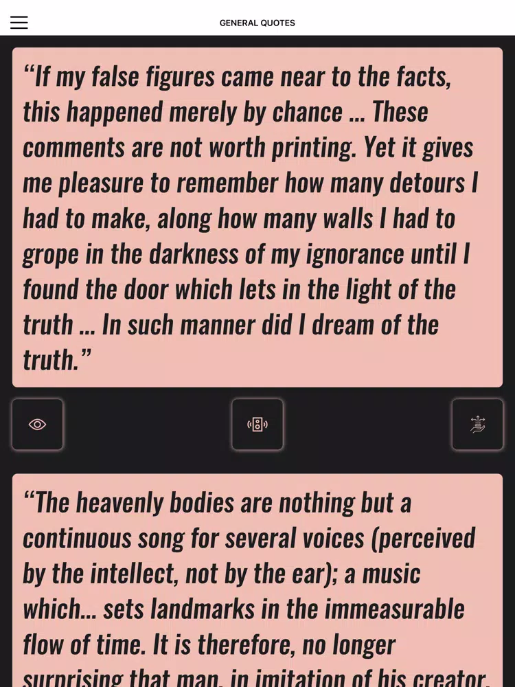 Capturas de pantalla de Johannes Kepler Wisdom iPad 