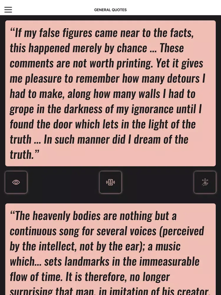 Скриншоты Johannes Kepler Wisdom iPad 