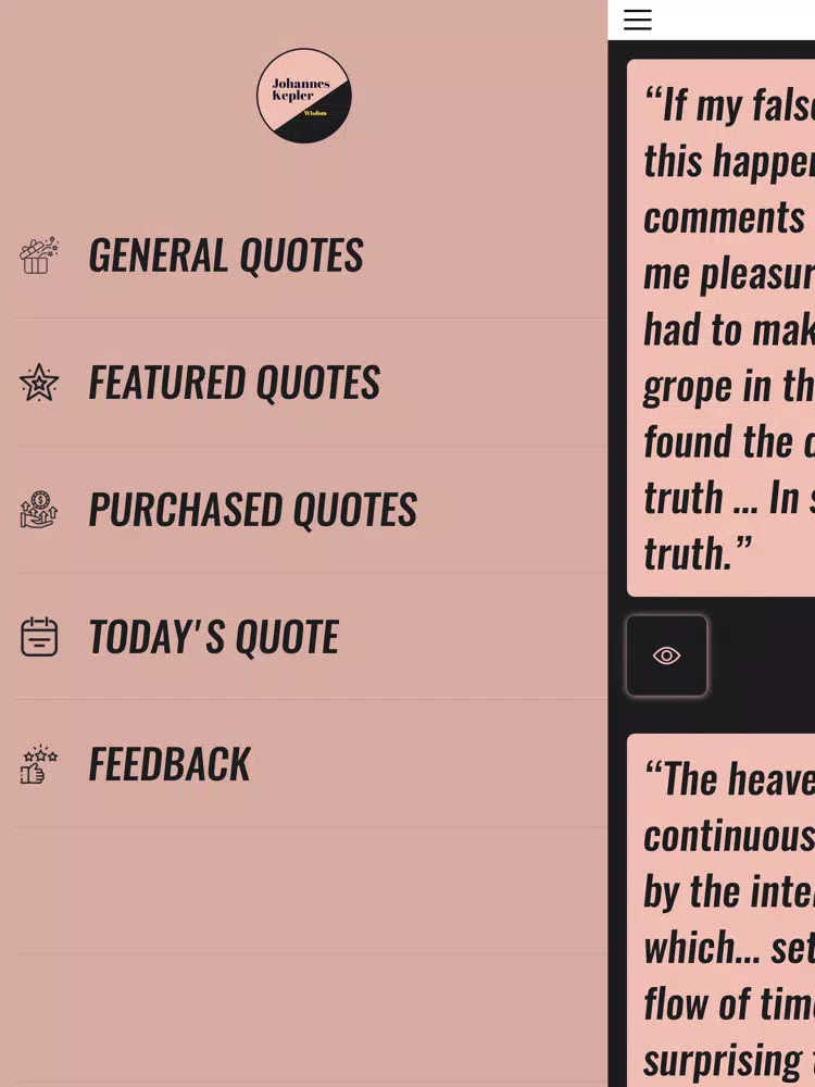 Capturas de pantalla de Johannes Kepler Wisdom iPad 