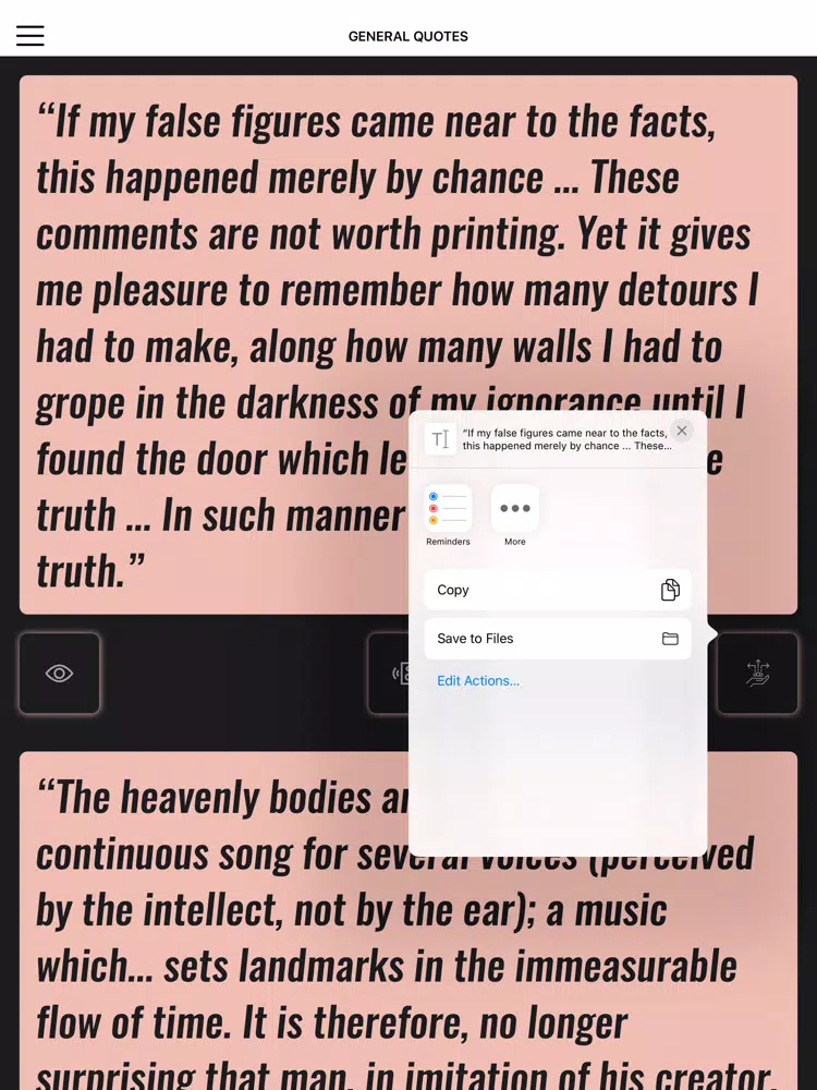 Capturas de pantalla de Johannes Kepler Wisdom iPad 