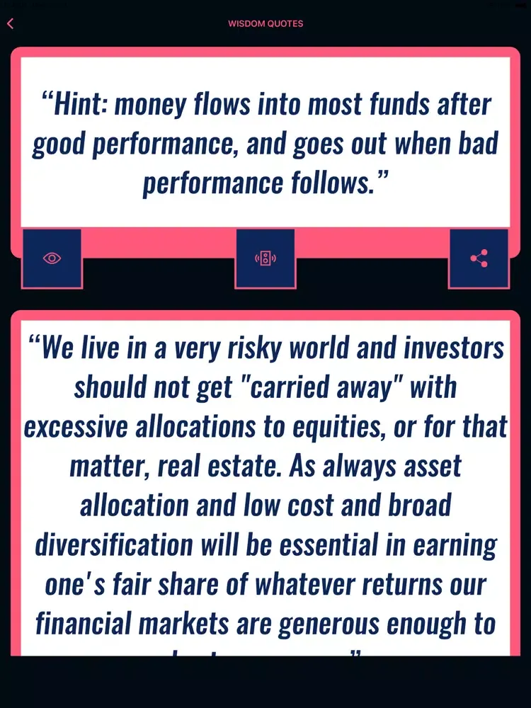 John C Bogle Wisdom iPad  Screenshots