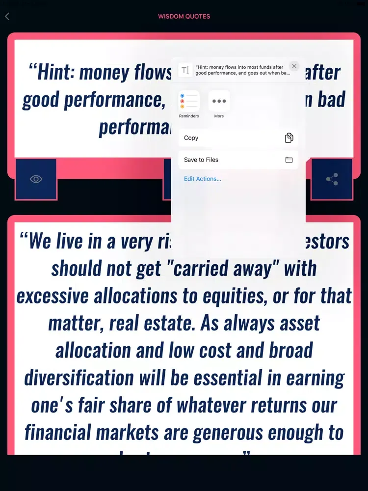 John C Bogle Wisdom iPad  Screenshots