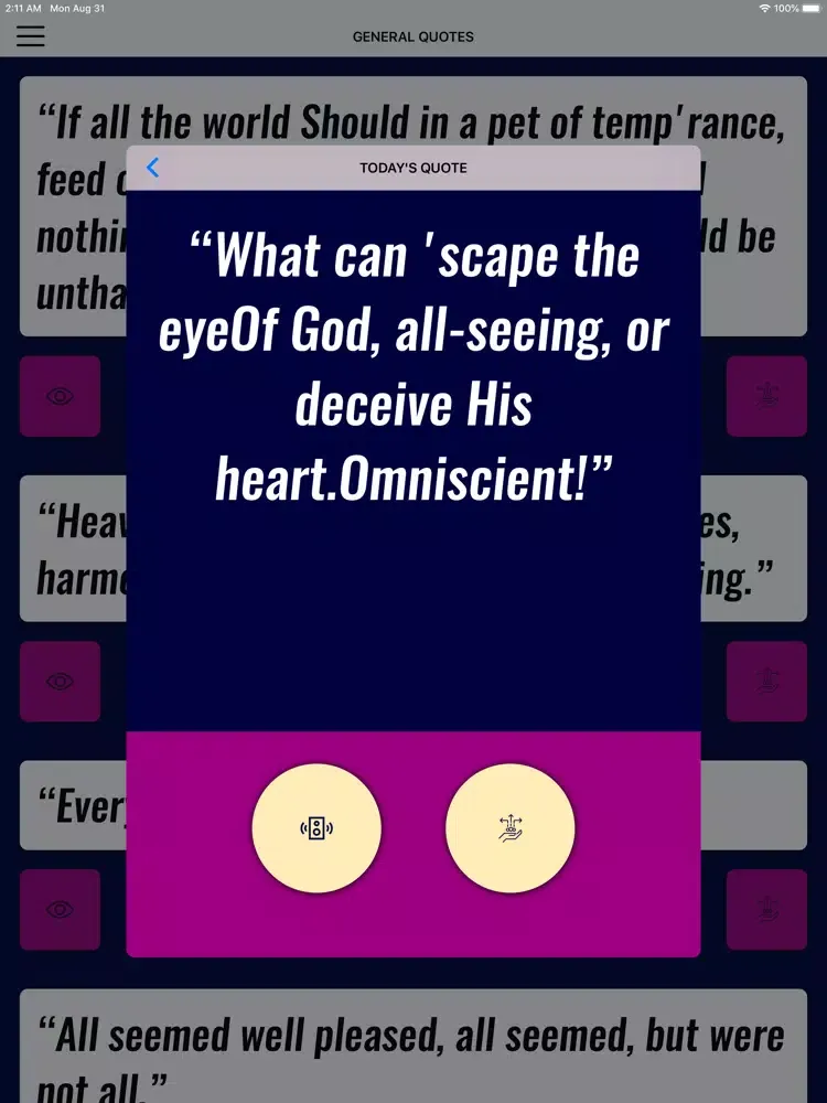 Capturas de pantalla de John Milton Wisdom iPad 