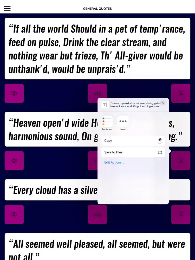 Capturas de pantalla de John Milton Wisdom iPad 