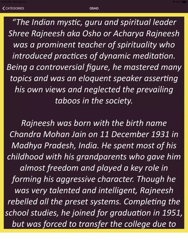 Osho’s Liberto iPad  স্ক্রিনশট