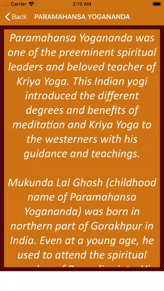 Captures d'écran de Paramahansa Yogananda Wisdom