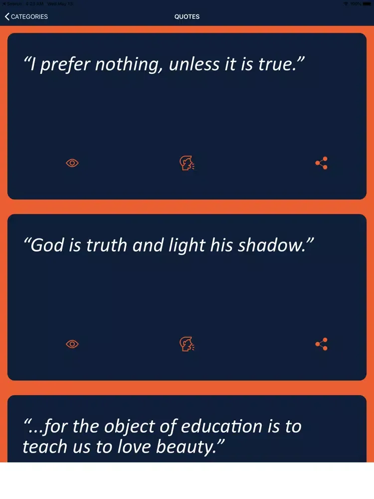 Capturas de pantalla de Plato Wisdom iPad 