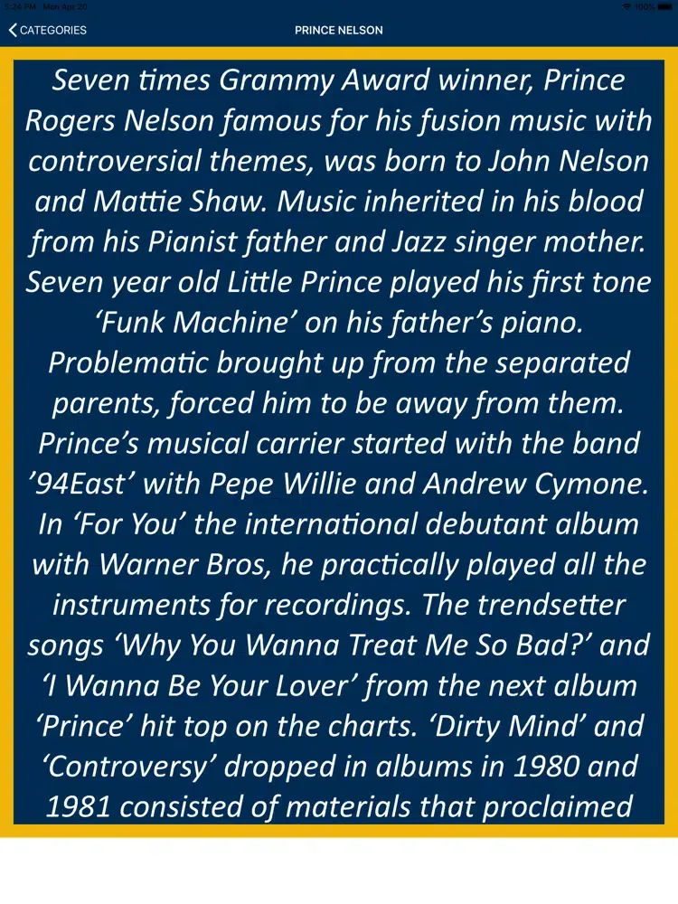 صور Prince Rogers Nelson Wisdom iPad