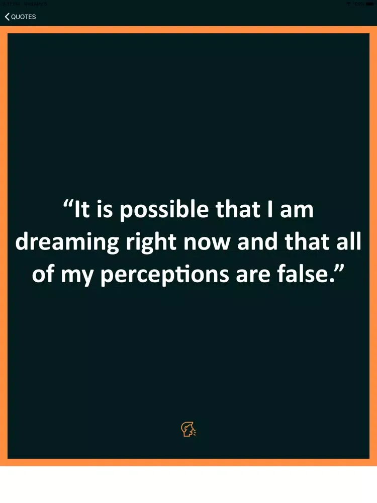 Ảnh chụp màn hình của Rene Descartes Wisdom iPad 