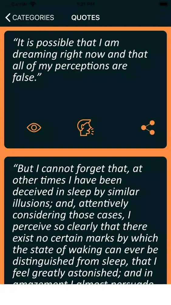 Ảnh chụp màn hình của Rene Descartes Wisdom